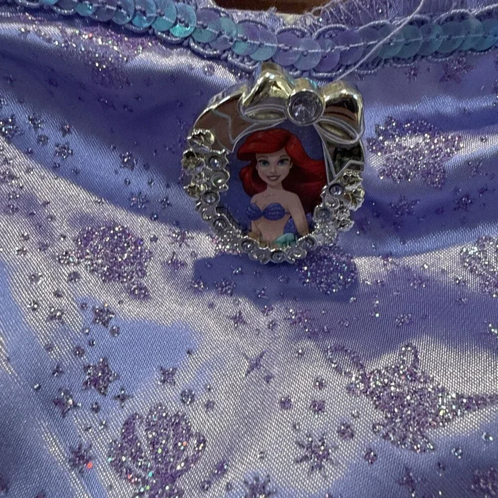 Little Mermaid Princess Dress Up Ariel Costume Kids Size Small (6/6x) Dress - Picture 4 of 9